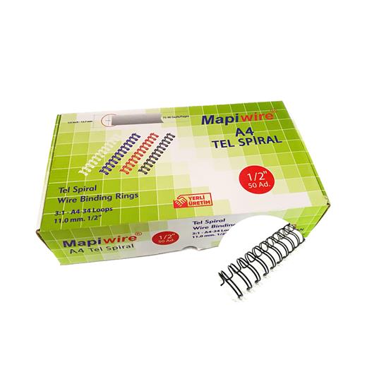 Mapiwire 1/2 Kutu Tel Siyah 50 Ad.
