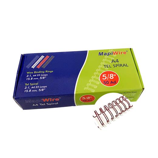 Mapiwire 5/8 Kutu Tel Metalik Kırmızı 50 Ad.