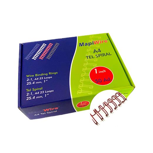 Mapiwire 1 İnç Kutu Tel Kırmızı 50 Ad.