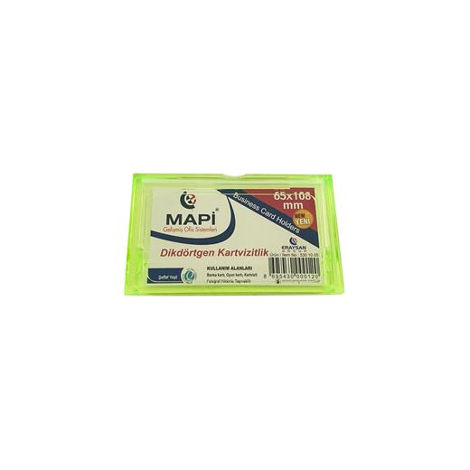 Mapi Akrilik Kartvizitlik Dikdörtgen Şeffaf Yeşil 65X108