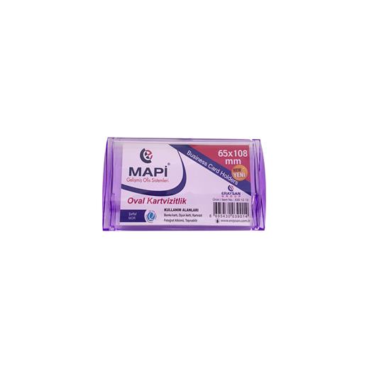 Mapi Dikdörtgen Kartvizitlik Oval Şeffaf Mor 65X108