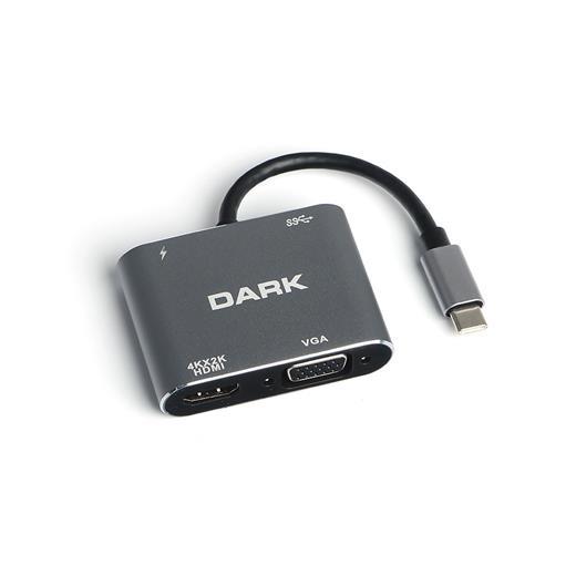 Dark Dk Ac U31Xhdv  Usb 3.1 Type-C Den 4K Uhd Hdmı & Vga Dönüştürücü Adaptör
