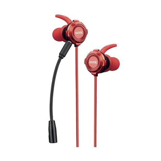 Asonic As-Xgk100 Splitter Hediyeli 3.5Mm Gaming Kırmızı Kulak İçi Mikrofonlu Kulaklık