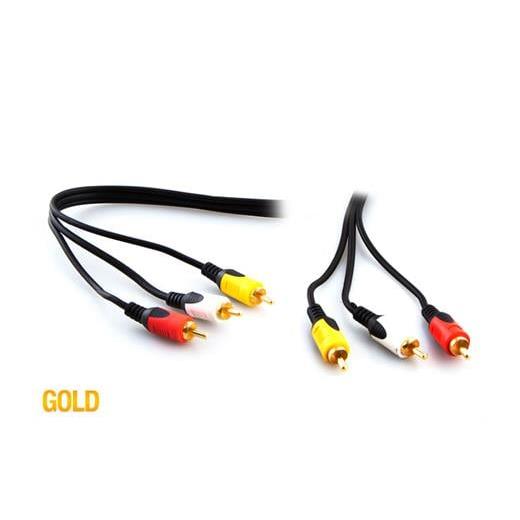 S-Link Sl-Rca20 3Rca To 3Rca 20M Gold Kablo