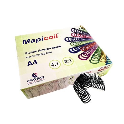 Mapicoil 4:1 Plastik Helezon Spiral 20Mm Siyah 100 Ad. 48 Lop