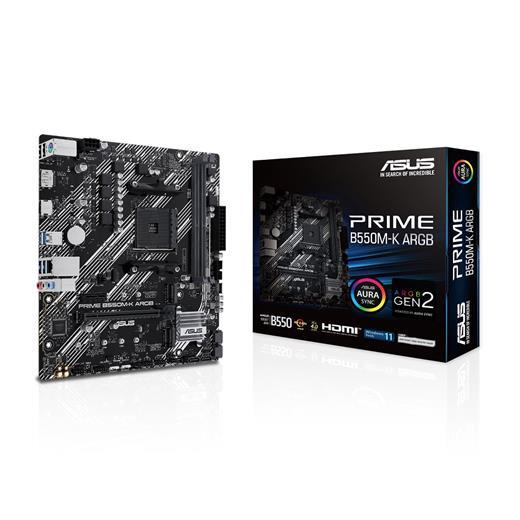 Asus Prime B550M-K Argb 5100Mhz (Oc) Ddr4 Soket Am4 M.2 Hdmı Matx Anakart