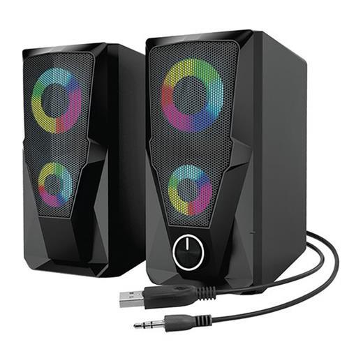 Mikado Md-356 2.0 5Wx2Ch Rgb Ledli Siyah Usb Multimedia Oyuncu Speaker Hoparlör