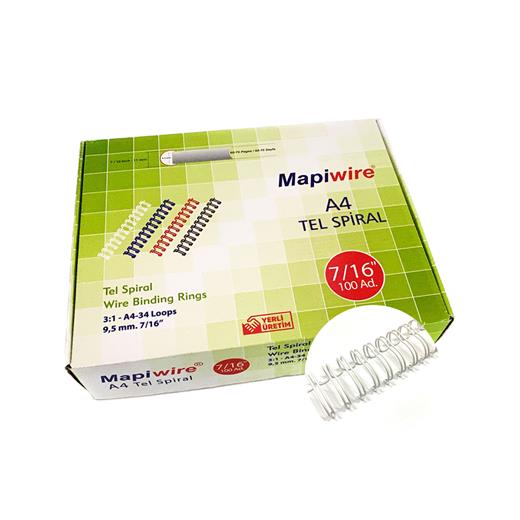 Mapiwire 7/16 Kutu Tel Beyaz 100 Ad.