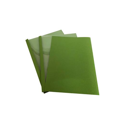 Mapicover-15 Mm Isısal Kapak Şeffaf+Karton Yeşil 50 Ad.