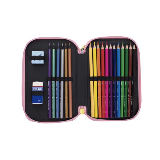 Mılan 081364Sm2 Swıms 2 Yüzücü Sarı-Pembe 3 Cepli Setli Kalem Çantası
