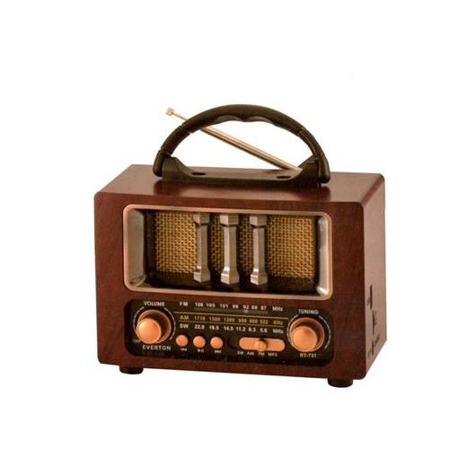 Everton Rt-731 -Usb-Tf-Am-Fm-Sw-Blue-Connect-Tws-Usb Şarj Nostaljik Radyo