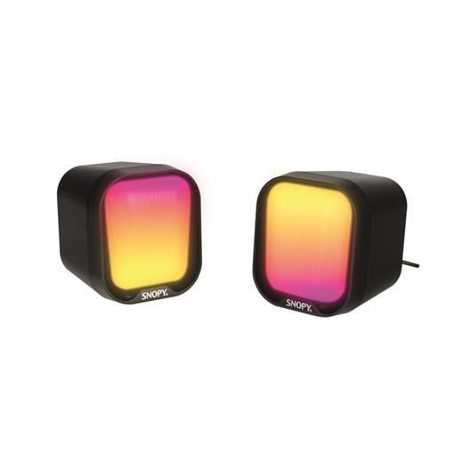 Snopy Sn-87U 2.0 Mini Rgb Işıklı 2Wx2Ch Siyah Usb Gaming Speaker Hoparlör