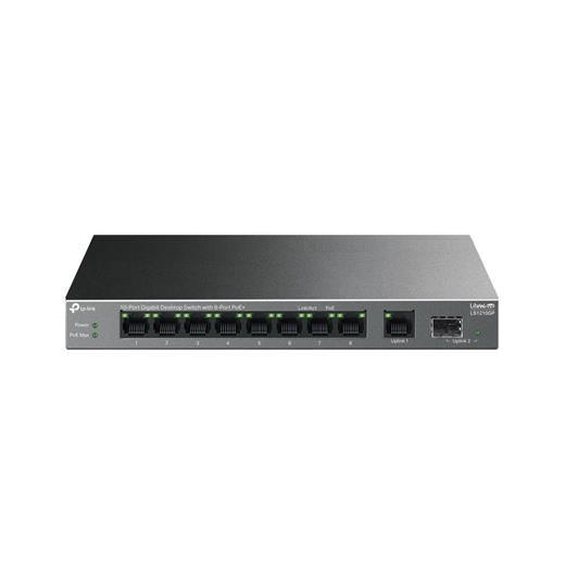 Tp-Link Ls1210Gp 8 Port Poe+ 10-100-1000 Mbps + 1 Port Sfp Switch Metal Kasa