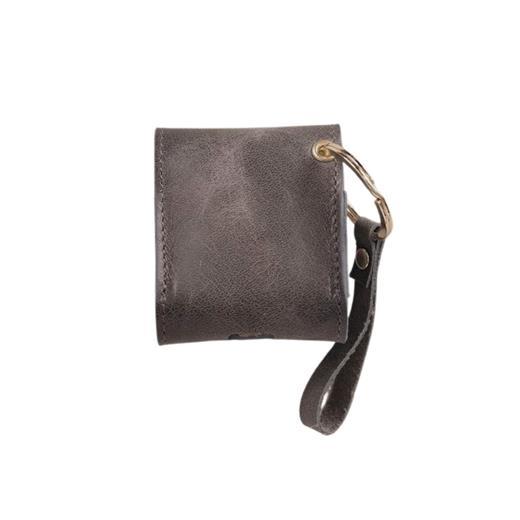 Apple Airpods 2.Nesil Uyumlu Deri Kılıf Mai Snap Vs05 Gri