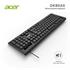Acer Oak-0A0  Siyah Kablolu Sessiz Tuşlu  Klavye (Caps Lock) (Kablo Uzunluğu 1.50Cm)