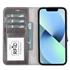 Apple İphone 13 Pro Max Uyumlu Deri Cüzdanlı Kılıf Mwwn Tn1 Gri