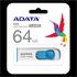 Adata C008-64Gb 64Gb Usb2.0 Classic (White + Blue) Flash Bellek