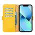 Apple İphone 13 Pro Max Uyumlu Deri Cüzdanlı Kılıf Limon Sarı