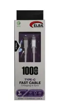 Elba Elb-39 T20 Type-C To Type-C 1Mt Beyaz Şarj Kablosu Beyaz