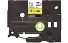 Brother Tze-Fx621 9Mm Sarı Üzerine Siyah Esnek Laminasyon Etiket