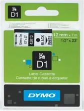 Dymo S0720530 D1 Yedek Şerit, 12 Mm X 7 Mt, Beyaz- Siyah (45013)