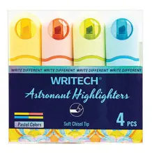 Wrıtech W-8154 Astronot Fosforlu Kalem Pastel 4 Renk - 4Lü