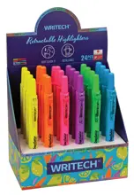 Wrıtech W-805S Basmalı Fosforlu Kalem Neon 6 Renk - 24Lü Set