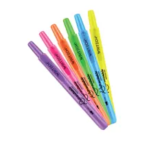 Wrıtech W-805S Basmalı Fosforlu Kalem Neon Mavi - 12Li Kutu