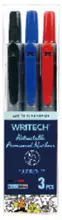 Wrıtech W-805P Basmalı Permanent Kalem (Siyah-Mavi-Kırmızı) - 3Lü