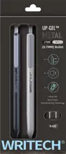 Wrıtech W-0156 Metal Up Siyah-Beyaz Gövde 0,7Mm Mavi Jel Kalem - 2Li