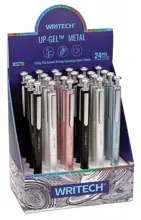Wrıtech W-0156 Metal Up 0,7Mm Mavi Jel Kalem - 24Lü Set