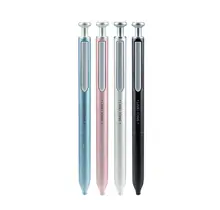 Wrıtech W-0156 Metal Up Siyah Gövde 0,7Mm Mavi Jel Kalem - 6Lı Kutu