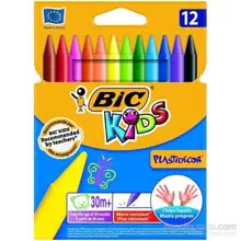 Bic Plastidecor Silinebilir Pastel Mum Boya 12Li Paket