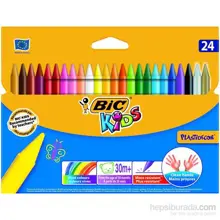 Bic Plastidecor Silinebilir Pastel Mum Boya 24Lü Paket