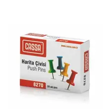 Cassa 8270 Harita Çivisi Renkli 20Li Paket