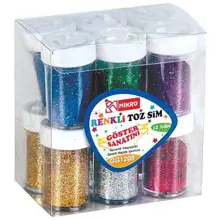 Mikro Renkli Toz Sim Tuzluk Şekilli Karışık 1 Paket  ( 12 Adet )