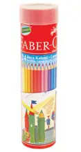 Faber Castell Kuru Boya Metal Tüp Kalemtıraş Hediyeli 24 Renk
