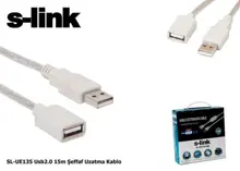 S-Link Sl-Ue135 15Mt 2.0 Usb Şeffaf Uzatma Kablosu
