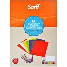 Sarff Pvc Opak Sarı A4 Cilt Kapağı 100Lü Paket