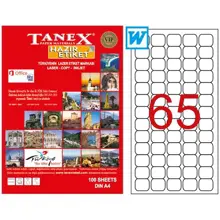 Tanex Tw-2065 Beyaz Etiket 38.1 Mm X 21.12 Mm