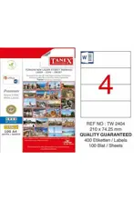 Tanex Tw-2404 Lazer Etiket 210 Mm X 74,25 Mm