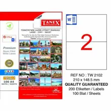 Tanex Tw-2102 Beyaz Sevkiyat Ve Lojistik Etiketi 210 Mm X 148.5 Mm