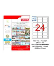 Tanex Tw-2612 Beyaz Adresleme Ve Postalama Etiketi 105 Mm X 48 Mm
