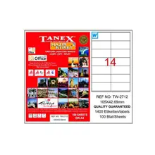 Tanex Tw-2712 Lazer Etiket 105 Mm X 42.69 Mm 14Lü