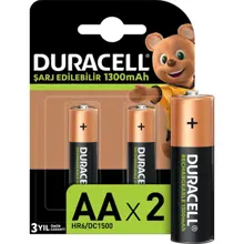 Duracell 1300 Mah Şarjlı Kalem Pil 2Li