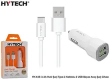 Hytech Hy-X46 3.4A Hızlı Şarj Type-C Kablolu 2 Usb