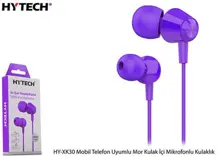 Hytech Hy-Xk30 Mobil Telefon Uyumlu Mor Kulak İçi Mikrofonlu Kulaklık