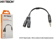 Hytech Hy-X77 Siyah Audio + Mic To 3,5Mm 0.15M Kul