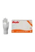 Beybi Lateks Pudralı (S) Small Beden Muayene Eldiven 100Lü Paket