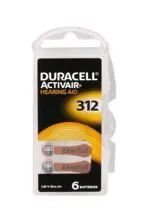 Duracell 312 Numara Düğme Kulaklık Pili İşitme Cihazı İçin 6Lı Paket